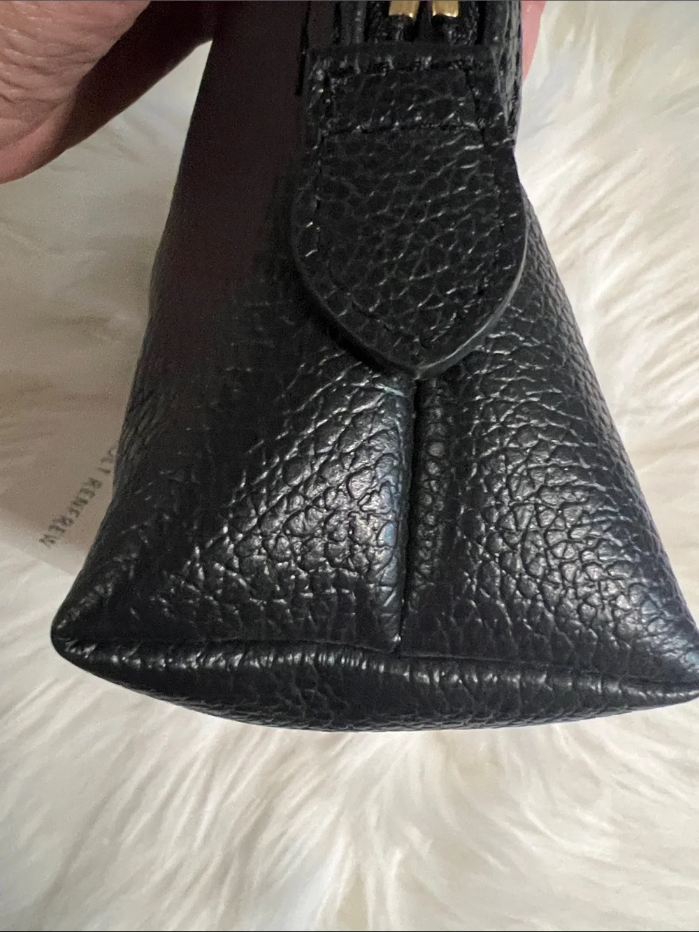 Longchamp Black le foulonne Leather Zip Cosmetic Case